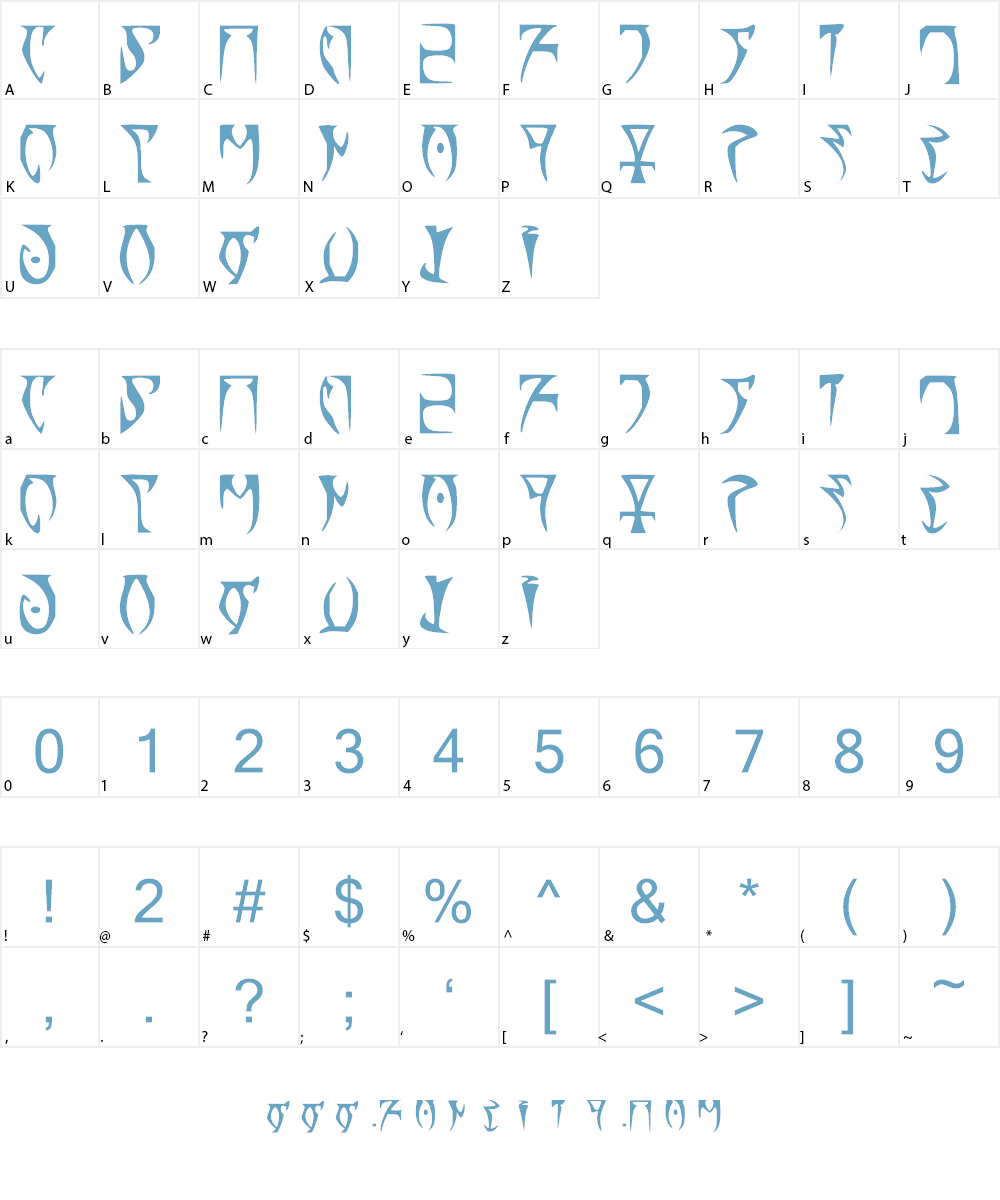 AllisDaedric Font Character
